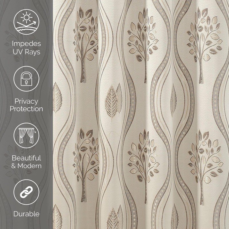 Elegant Comfort Luxurious Beautiful Curtain Panel Set with Attached Valance