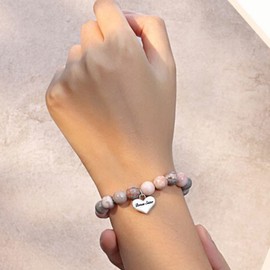Christmas Sister Gifts - Natural Stone Bracelet for Women, Daughter, Best Friends - Meaningful Stocking Stuffers for Teens