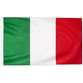 Only4fan Italy Flag 100 x 150 cm, Multicoloured, One Size, Patriotic, Washable