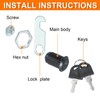 sourcing map 4 Pcs 5/8" Keyed Alike Cabinet Cam Lock