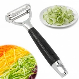 2 In 1 Julienne Peeler, Stainless Steel Vegetable Peeler with Dual-Sided Blade, Peeler and Julienne Shredder Tool with Ergonomic Handle, for Potato Carrot Cucumber Cabbage
