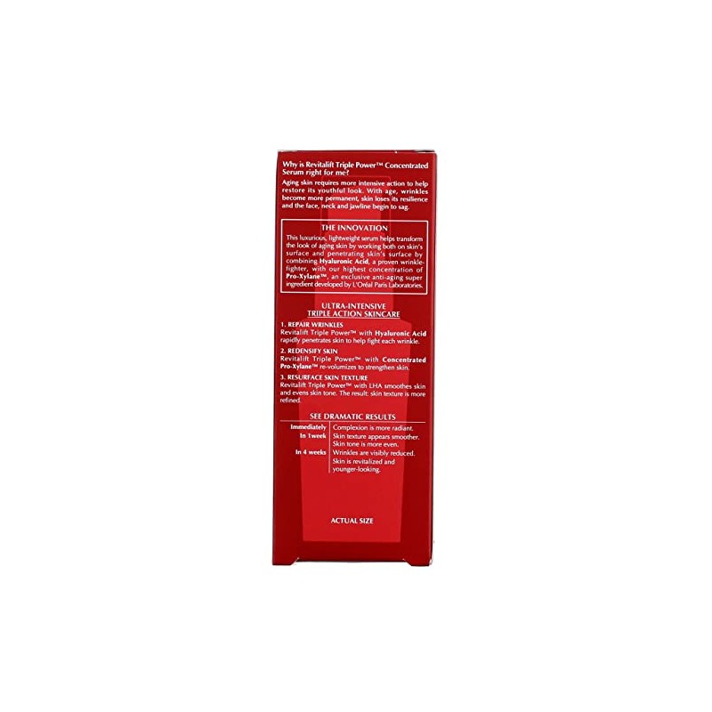 L'Oreal Paris RevitaLift Suero antiarrugas, 1 fl oz (paquete de