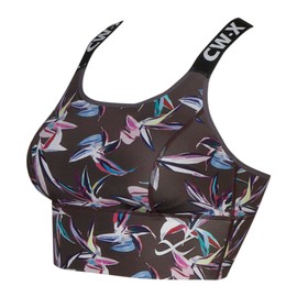 CW-X/Wacoal HTY021 Women's Sports Bra, Sports Sway Care Bra, Protects Your Bust From Sways During Sports, Sweat Absorbent, Quick Drying, Wireless, for Training, Dancing, Golf, etc, BR, S