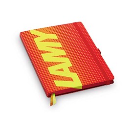 LAMY Paper Softcover A5 Notebook 810 Format DIN A5 (145 x 210 mm) in Glossy Red Lining, 192 Pages and Elastic Closure Band
