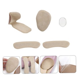 Ipetboom 1set Shoe Pads Comfortable Foot Cushion Inserts Heel Grips Front Back Support Protectors for Relief Prevention for All Shoe Types 5pcs