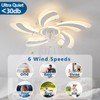 Dalouguan Ceiling Fan with Lights Remote Control, White Flower Ceiling