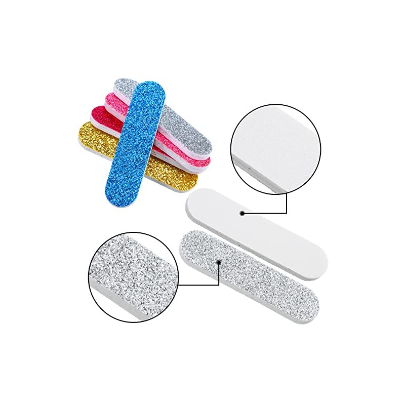 Sumind 100 limas de uñas a granel, tablero de esmeril