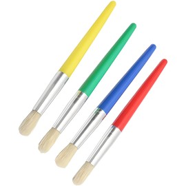 4pcs Large Paint Bushes Round Preschool Paint Brushes for Washable Paint Acrylic Paint for Toddler Kids, Round