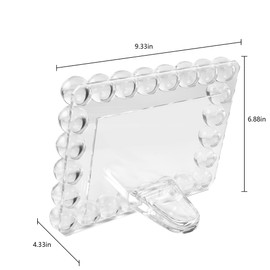 DONOUCLS Crystal 5x7Inch Picture Frame, Wedding Frame Tabletop Display, Display Pictures 5''x 7'', Comes with Gift Box