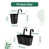 vensovo 8 Pcs Metal Railing Planters Set, 10.8" Oval &