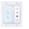 RiteAV Speaker TOSLINK Recessed Wall Plate Cable Concealer Management Kit