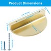 Rierdge 2 1/2” Half Moon Cabinet Pulls, 4 Packs Gold