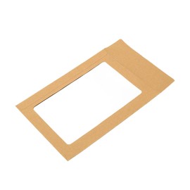 YOKIVE 10 Pack Full-Face Window Envelopes, 6" Clear Double-Side Window | Mailing Document Photo Letter, Great for Business Office(Brown)