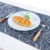 Blue Waves Cotton Linen Tablecloth Table Cover Clean Mat Pad