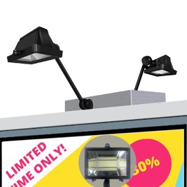 GULADUS Solar Billboard Lights Outdoor, 120 LEDs Super Bright Signboard Light, Waterproof, 12000 mAh Commercial Sign Light for Real Estate, Business, Advertisement, Highway Sign Lighting