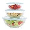 WhiteRhino Glass Mixing Bowls with Lids Set of 3(3.7QT, 2.1QT,