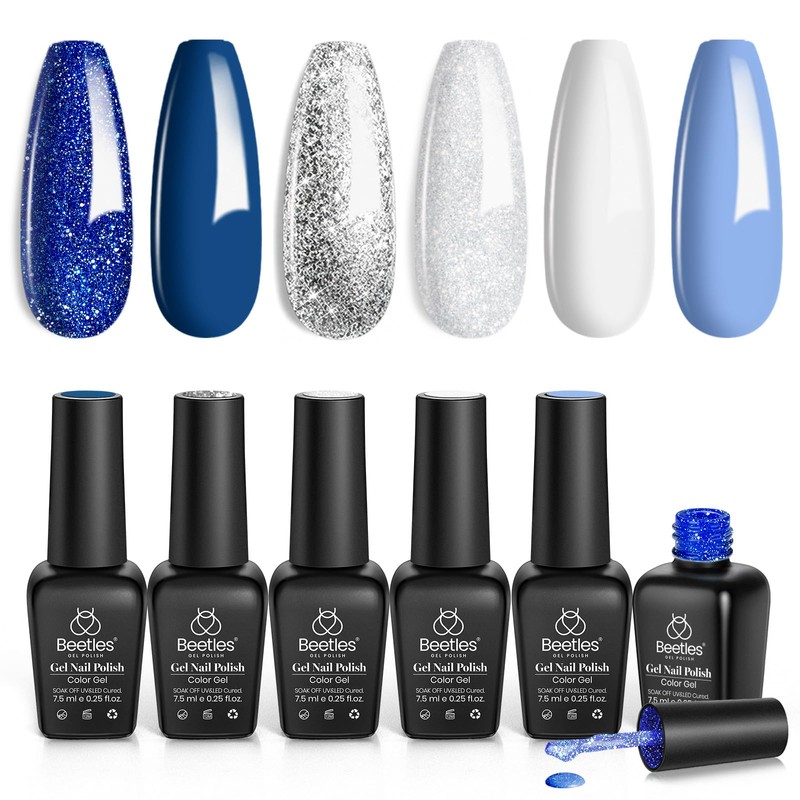 Beetles Esmalte en Gel Copos de Nieve, Kit de 6