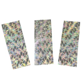 WTP Fishing Lure Tape with Reflective Fish Scales, Made in USA, 3pcs- 2" X 6" Holographic Fishing Lure Stickers Flashing Fishing Lure (Ice Chip Silver #1021 2x6 3 PK)