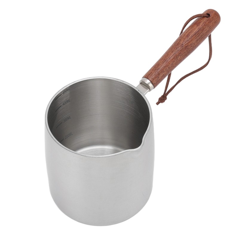 450ML Stainless Steel Butter Warmer Mini Butter Coffee Milk Pot