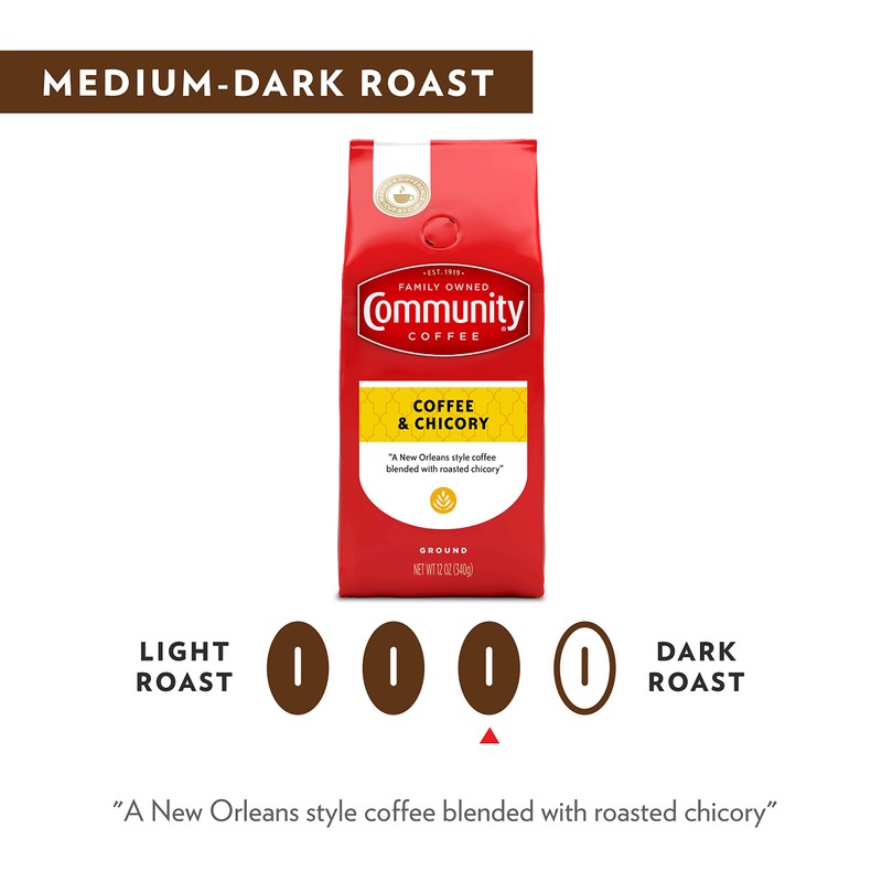 Community Coffee Coffee & Chicory Blend 32 Ounces, Medium Dark