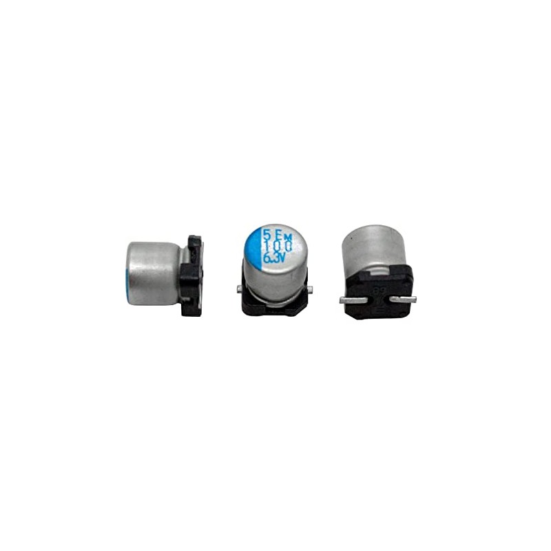 Elko Capacitor 20x Radial 100µF 6.3V SMD Electrolytic Capacitor up
