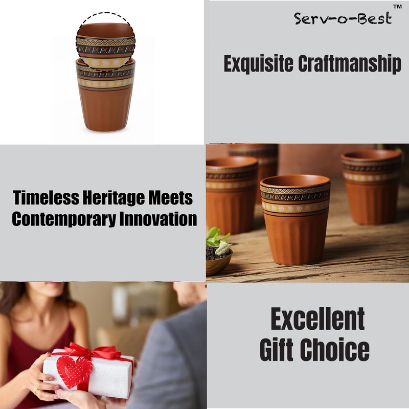 Handmade Cantaritos de Barro Ceramic Tea Cups Set – 6