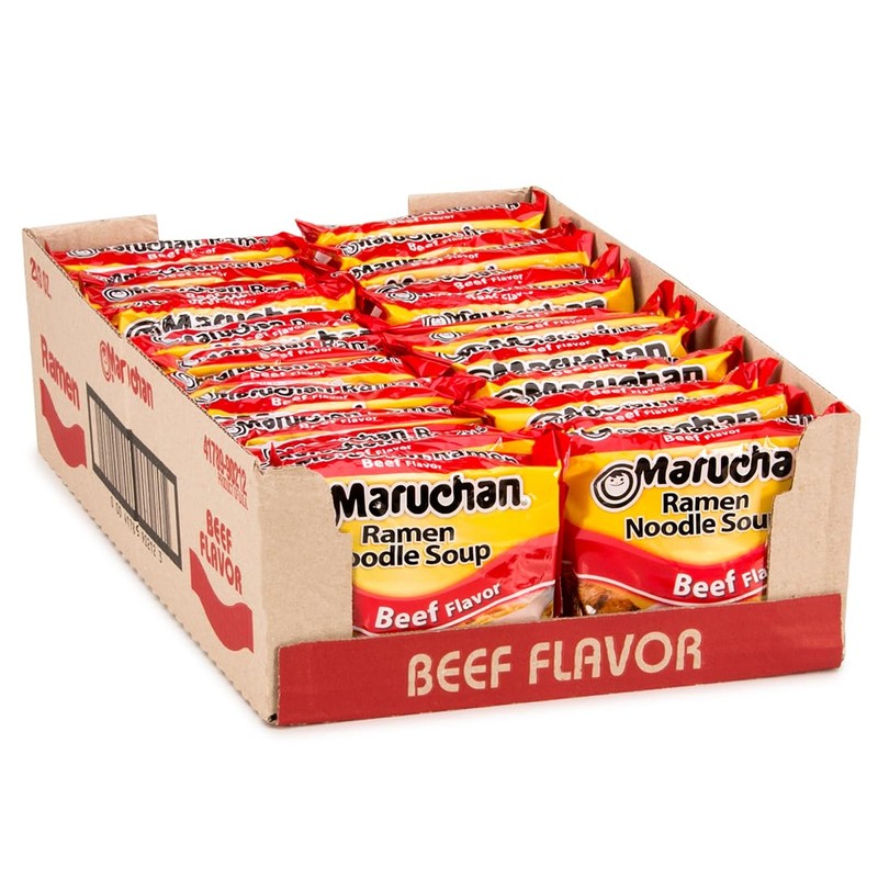Maruchan Ramen Beef, Instant Ramen Noodles, Ready to Eat Meals,