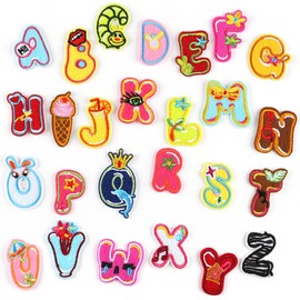 Pack of 26 English Alphabet Patches for Iron-on, Iron-on Patches for Adults, Ideal for DIY or Repairing Clothes or for Covering Cracks