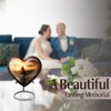 YATHABHISA Red Cardinal Heart Shaped Urn Keepsake, Mini Urns for