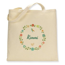 Make it Love it Sell It - Floral Kimmi - Canvas Tote Bag, Single Sided