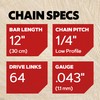 Oregon Chainsaw Chain Fits Stihl, Mini Chainsaw Chain for 12-Inch