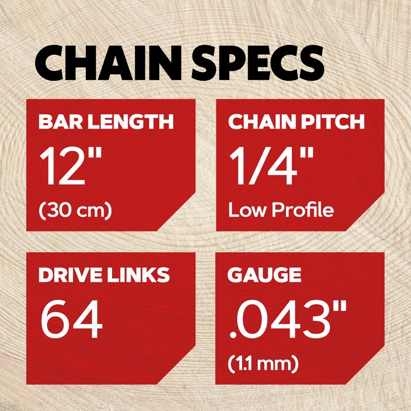 Oregon Chainsaw Chain Fits Stihl, Mini Chainsaw Chain for 12-Inch