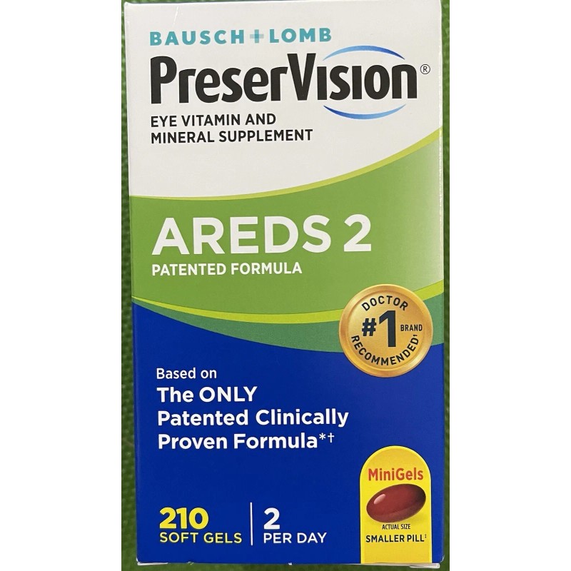PRESERVISION Eye Vitamin & Mineral Supplement AREDS 2 Formula. 210