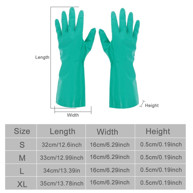 Healifty Oil Resistant Rubber Gloves Housework Dishwashing Gloves Waterproof Gloves
