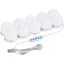 Led Vanity Mirror Lights, Hollywood Style Makeup Light with 10 Dimmable Bulbs for Vanity Table Dressing Room