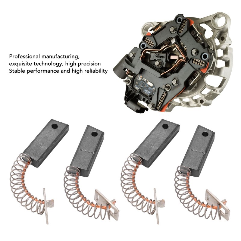Acouto Replaceable Carbon Motor Brushes 4PCS Alternators Brush Set A647X50870
