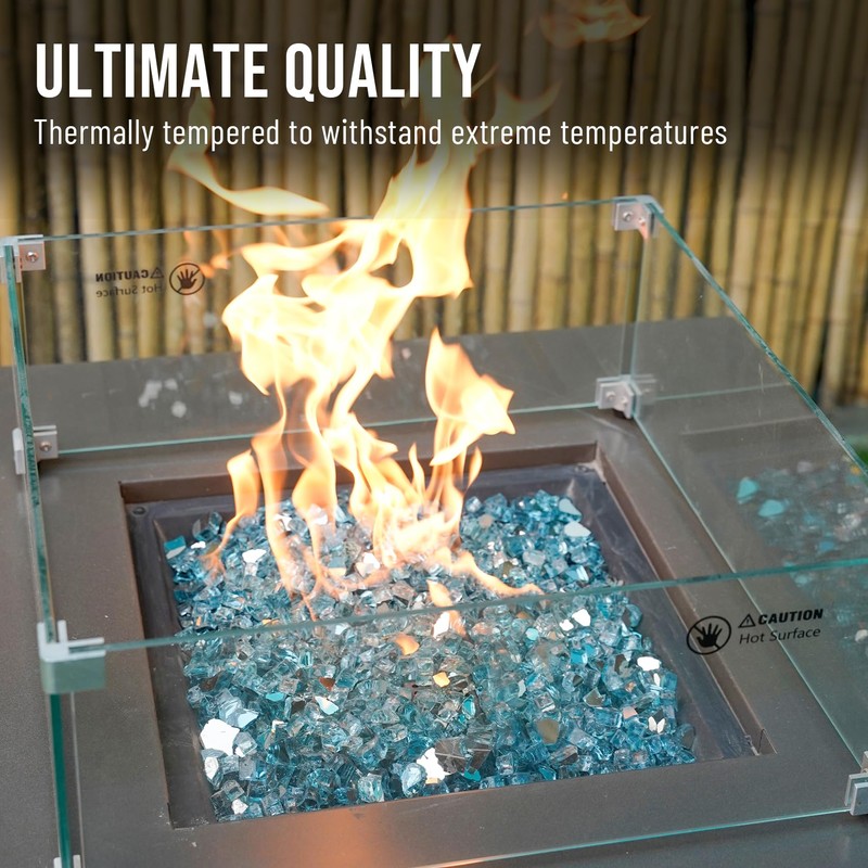 Skyflame 10-Pound Fire Glass for Fireplace Fire Pit and Landscaping,