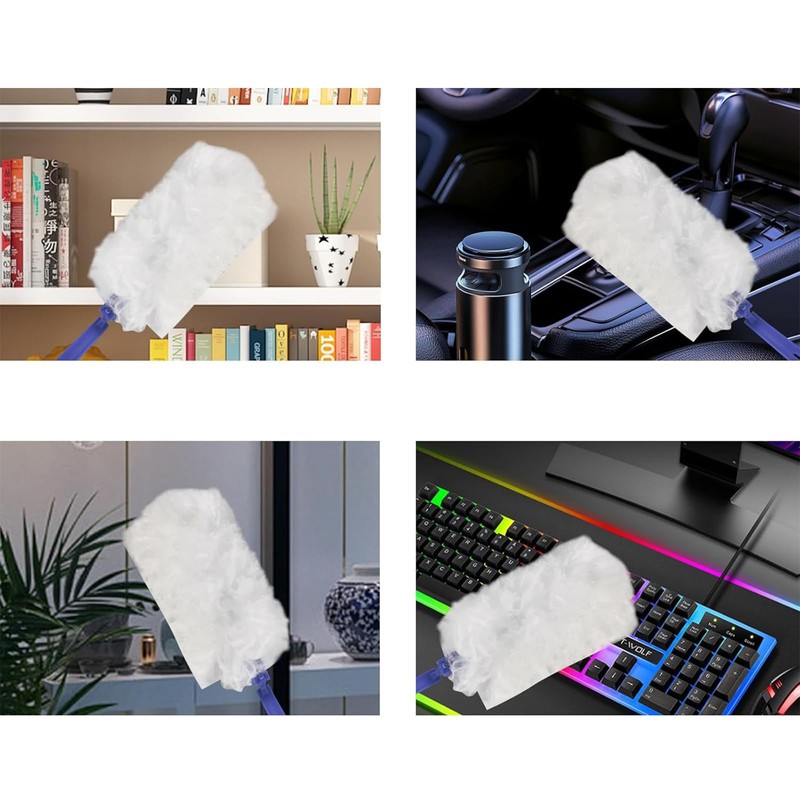 Pack of 40 Microfibre Dusters with 1 Handle Against Dust