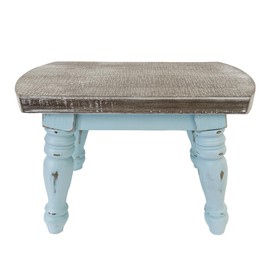 dwellington Farmhouse Wooden Step Stool - Rustic Solid Wood Design, 300lb Capacity, Sturdy Step Ladder for Kids, Kitchen, Bathroom, Vintage Home Decor