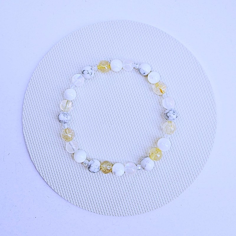 Hyggestone (self-produced product) Golden Luck Replenishment Five Elements Bracelet Moonstone
