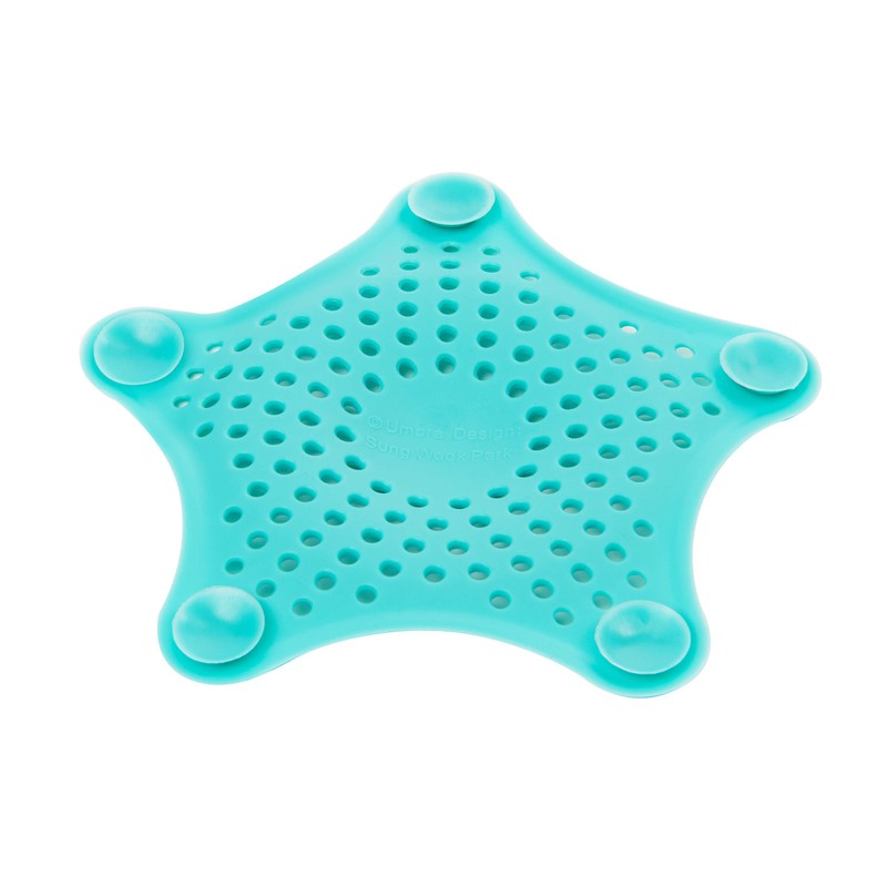 Umbra 023014-276 Starfish Hair Catcher, Tub Drain Hair Catcher, Surf