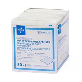 Sterile Nonwoven Gauze Sponge, 4-Ply, 2" x 2", 2/Pack