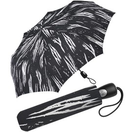 Pierre Cardin Chardon Ice Women's Pocket Umbrella Open-Close Automatic, black white