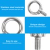 Gearmax Pack of 8 M8 Ring Bolts, 304 Stainless Steel