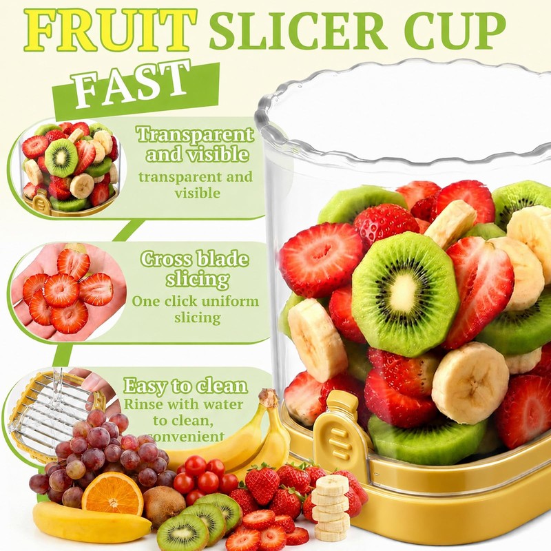 Creative Strawberry & Fruit Slicer | Detachable Cutter with Push