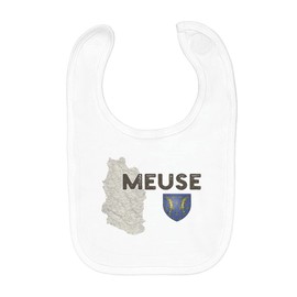 Fabulous Baby Bib Organic Cotton Meuse 55 Departement Bar-le-Duc Carte Ancienne Est France