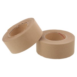 SEWACC 2 Rolls Water Activated Gummed Kraft Paper Tape Brown Kraft Gum Tape for Picture Framing Secure Packing Shipping