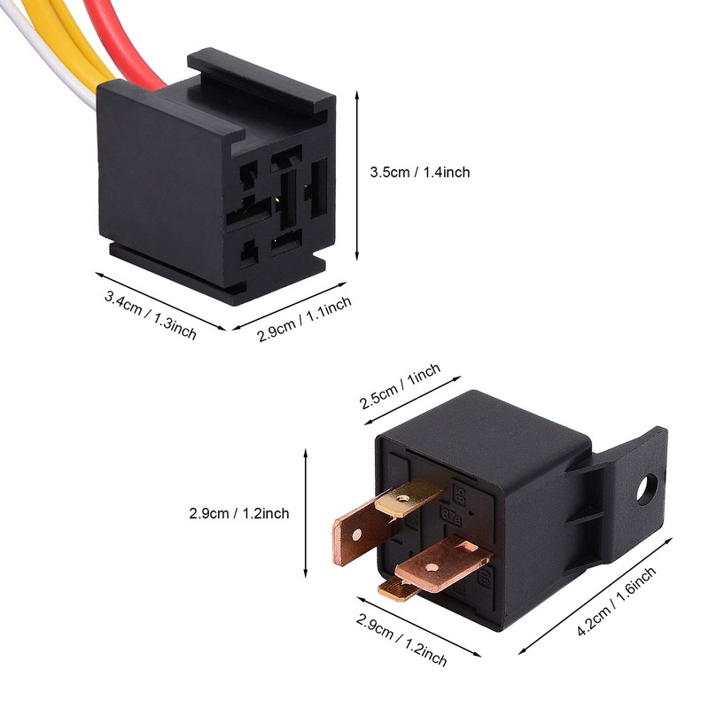 EHDIS 4-Pin Relay with Harness Car Truck Motor Heavy Duty