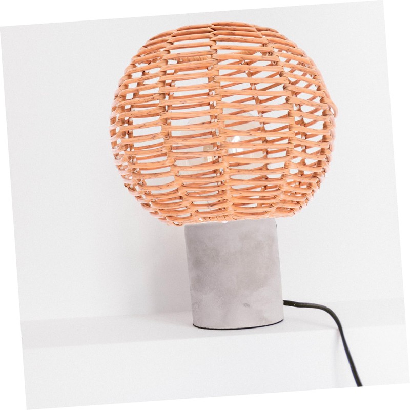 TEHAUX Artisan Crafted Retro Macrame Style Wicker Pendant Elegant Lampshade