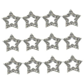 CAXUSD 12pcs Star Shaped Nail Charms Decorative Rhinestone Nail Art Accessories for Manicure Lightweight Design for Comfortable Wear for Parties and Special Occasions